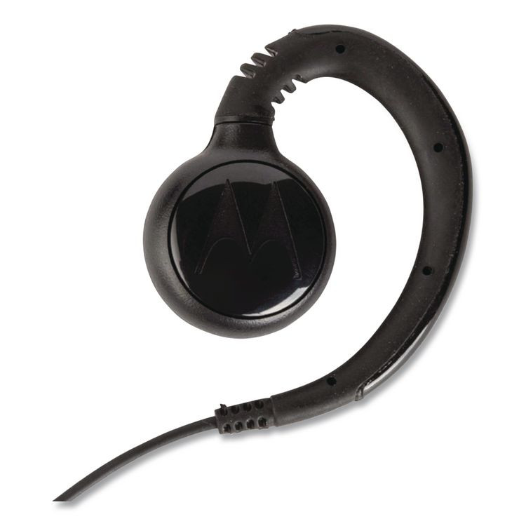 MOTOROLA HKLN4604 Swivel Monaural Over The Ear Earpiece with In-Line Microphone and Push-To-Talk, Black