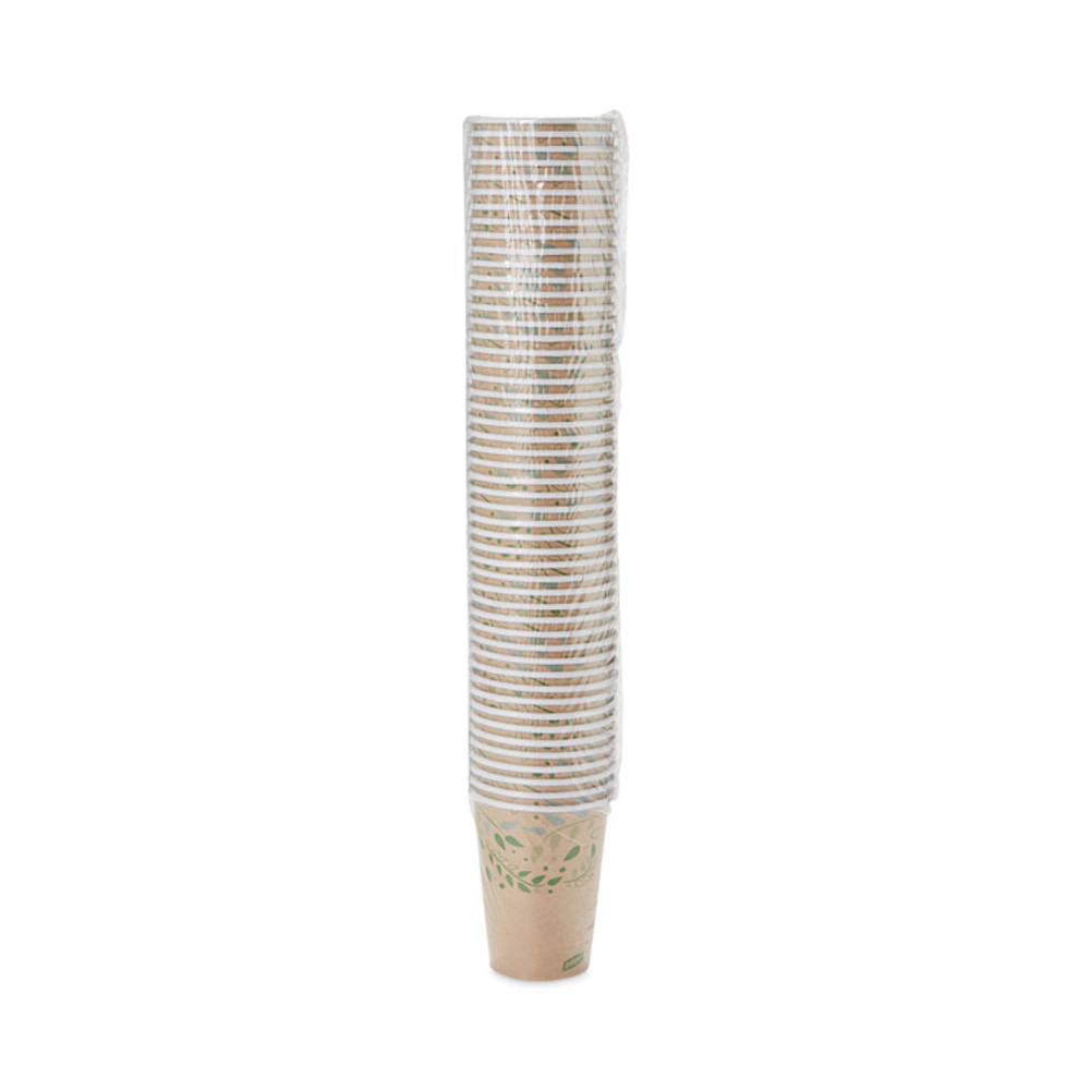 GEORGIA PACIFIC Dixie® 2342R EcoSmart Recycled Fiber Hot/Cold Cups, 12 oz, Paper, Kraft/Green, 50/Sleeve, 20 Sleeves/Carton