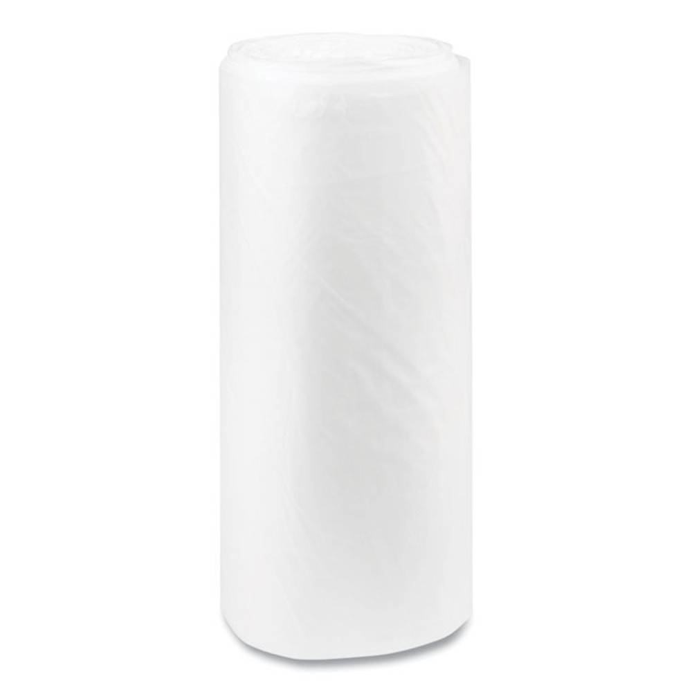INTEGRATED BAGGING SYSTEMS Inteplast Group S386022N High-Density Commercial Can Liners, 60 gal, 22 mic, 38" x 60", Clear, Interleaved Roll, 25 Bags/Roll, 6 Rolls/Carton