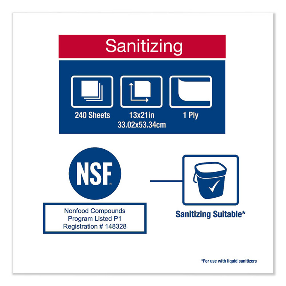 SCA TISSUE Tork® 192181A Foodservice Cloth, 13 x 21, Blue, 240/Carton