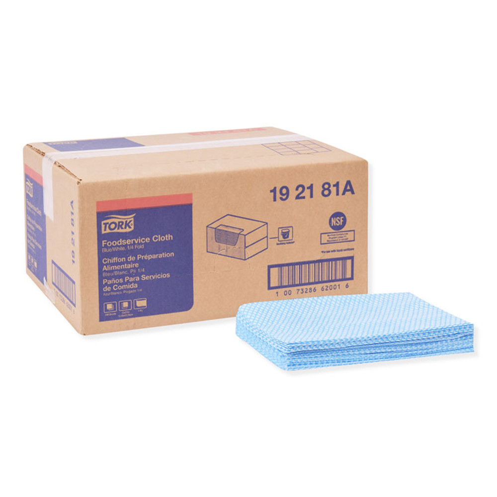 SCA TISSUE Tork® 192181A Foodservice Cloth, 13 x 21, Blue, 240/Carton