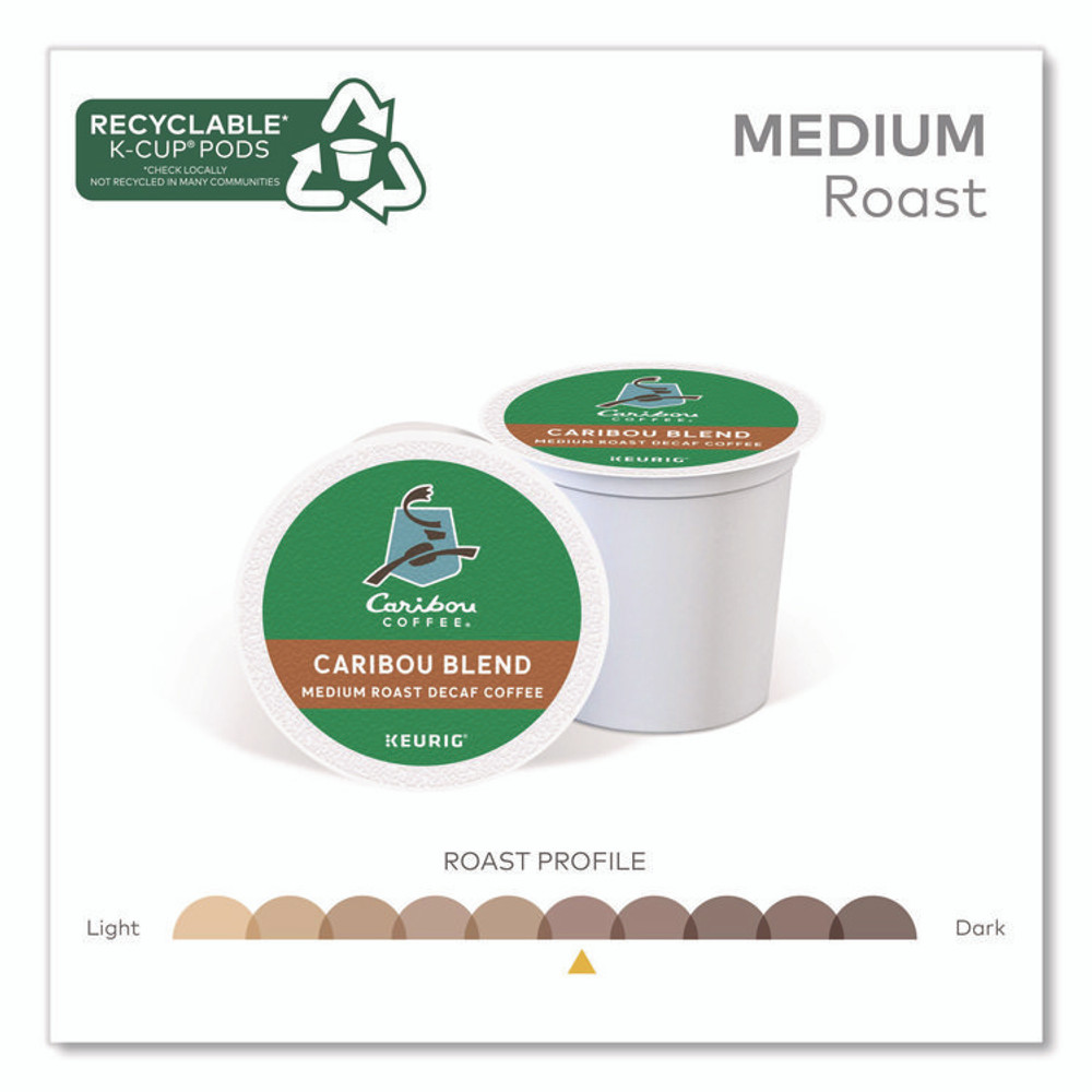 KEURIG DR PEPPER Caribou Coffee® 6995 Caribou Blend Decaf Coffee K-Cups, 24/Box