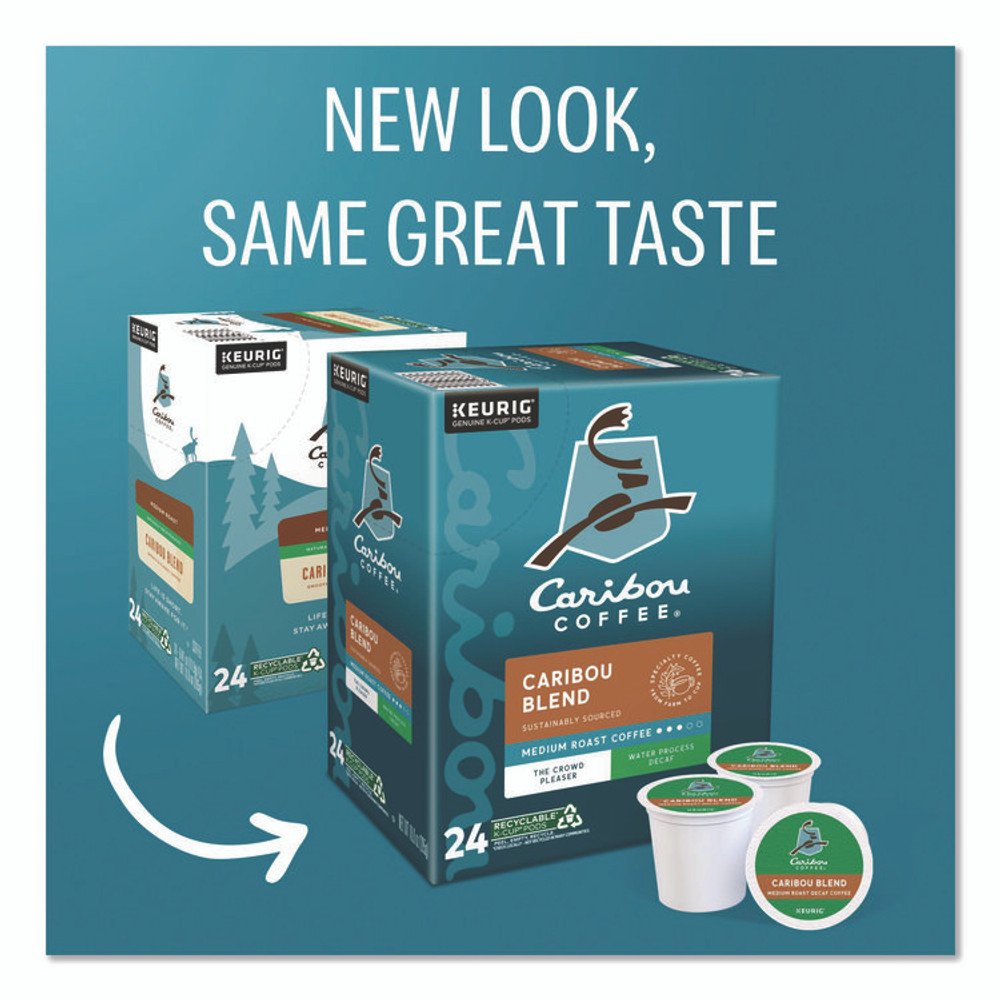 KEURIG DR PEPPER Caribou Coffee® 6995 Caribou Blend Decaf Coffee K-Cups, 24/Box