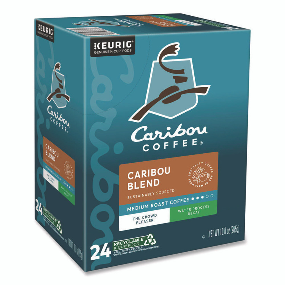 KEURIG DR PEPPER Caribou Coffee® 6995 Caribou Blend Decaf Coffee K-Cups, 24/Box