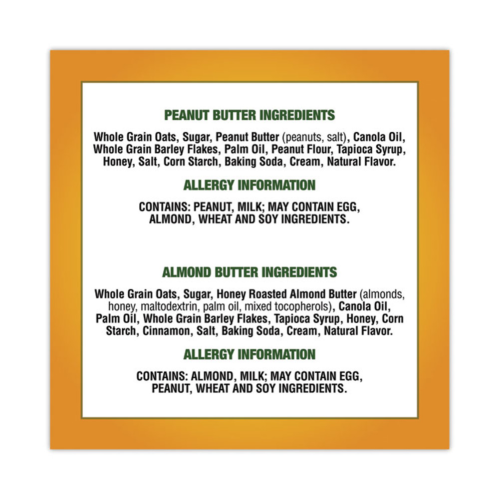 GENERAL MILLS Nature Valley® 22001046 Biscuits, Cinnamon with Almond Butter/Honey with Peanut Butter, 1.35 oz Pouch, 30/Carton