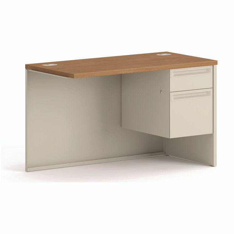 HON COMPANY 38215RCL 38000 Series Flush Return, Right, 48w x 24d x 29.5h, Harvest/Putty