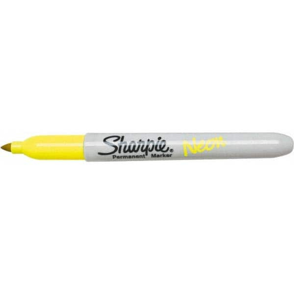 Sharpie 1860445 Permanent Marker: Neon Yellow, AP Non-Toxic, Fine Point