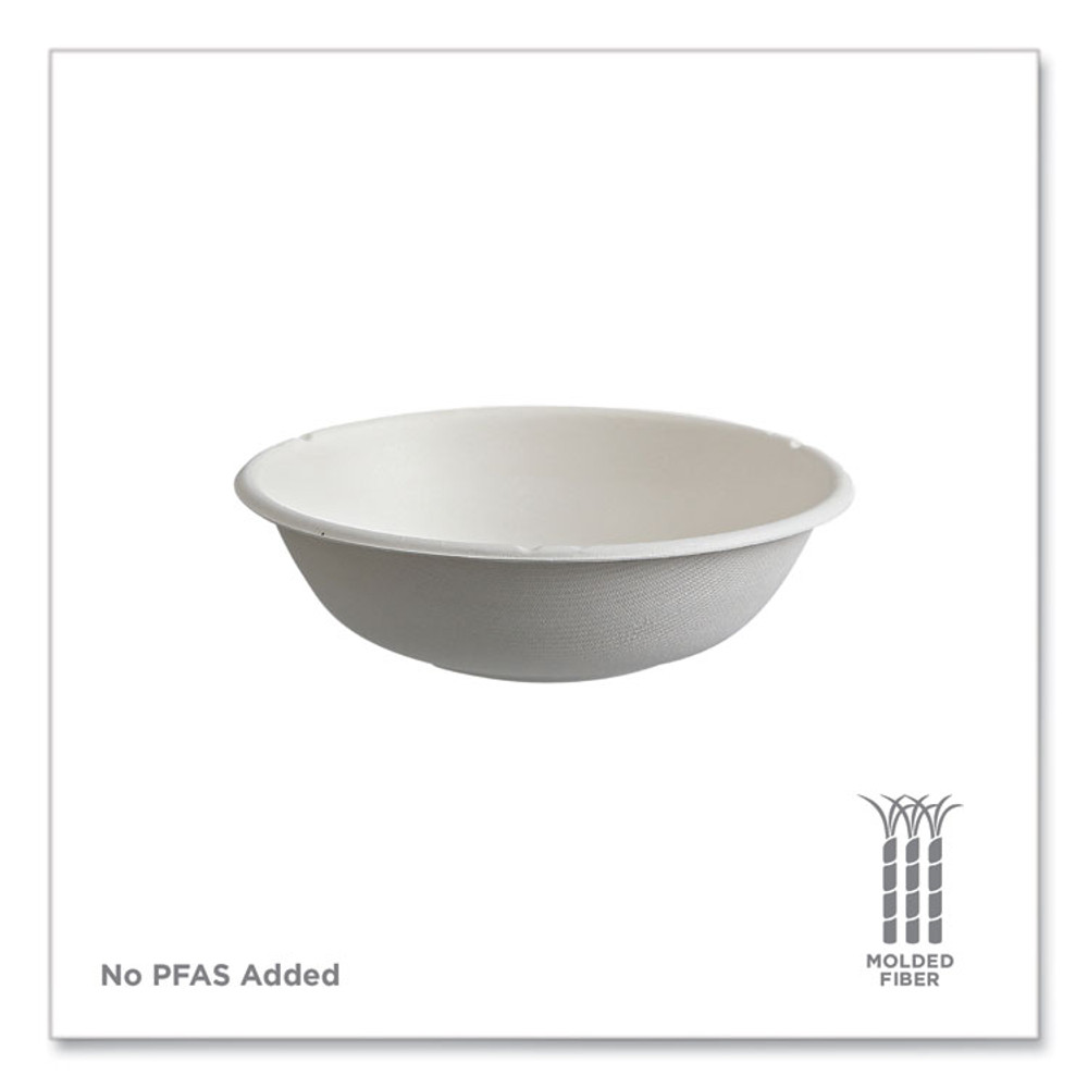 ECO-PRODUCTS,INC. EPBL16CNFA Vanguard Renewable and Compostable Sugarcane Bowls, 16 oz, White, 800/Carton