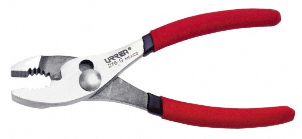 Urrea 276 6-3/8" OAL, 1-11/16" Jaw Length, 1-1/8" Jaw Width, Slip Joint Pliers