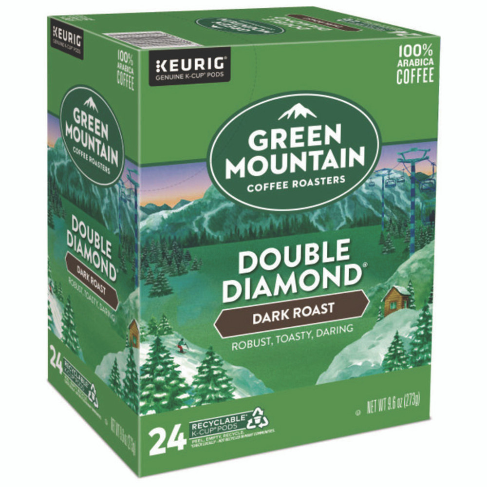 KEURIG DR PEPPER Green Mountain Coffee® 4066 Double Black Diamond Extra Bold Coffee K-Cups, 24/Box