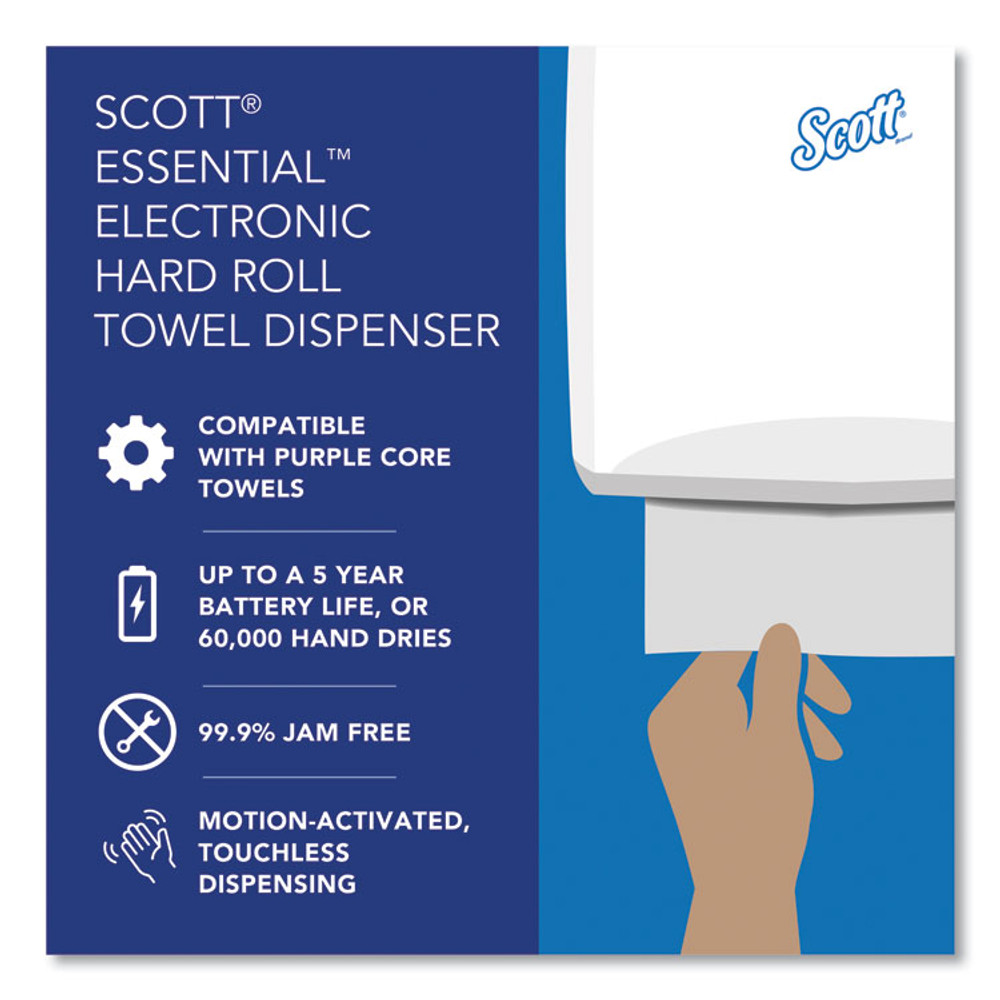 KIMBERLY-CLARK PROFESSIONAL Scott® 48860 Essential Electronic Hard Roll Towel Dispenser, 12.7 x 9.57 x 15.76, Black