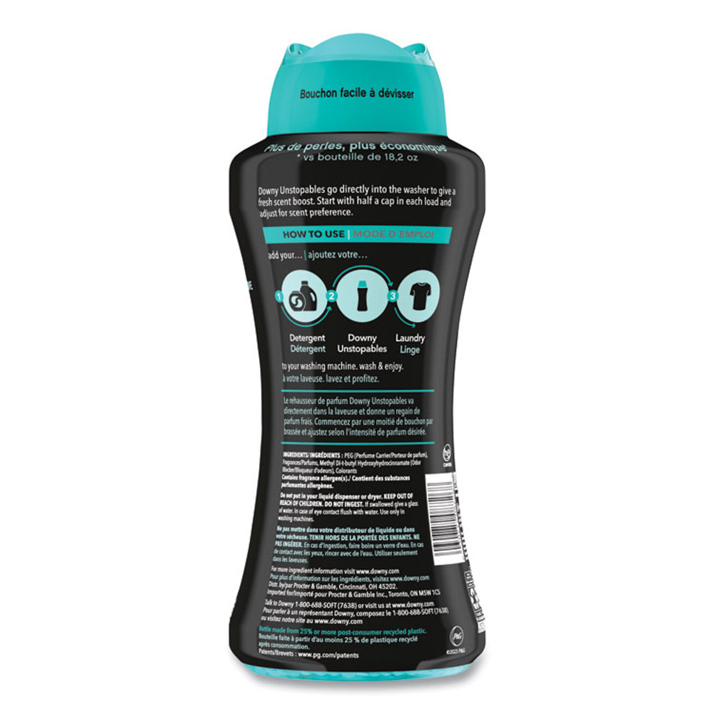 PROCTER & GAMBLE Downy® 08726 Unstopables In-Wash Scent Booster Beads, Fresh Scent, 24 oz Pour Bottle, 4/Carton