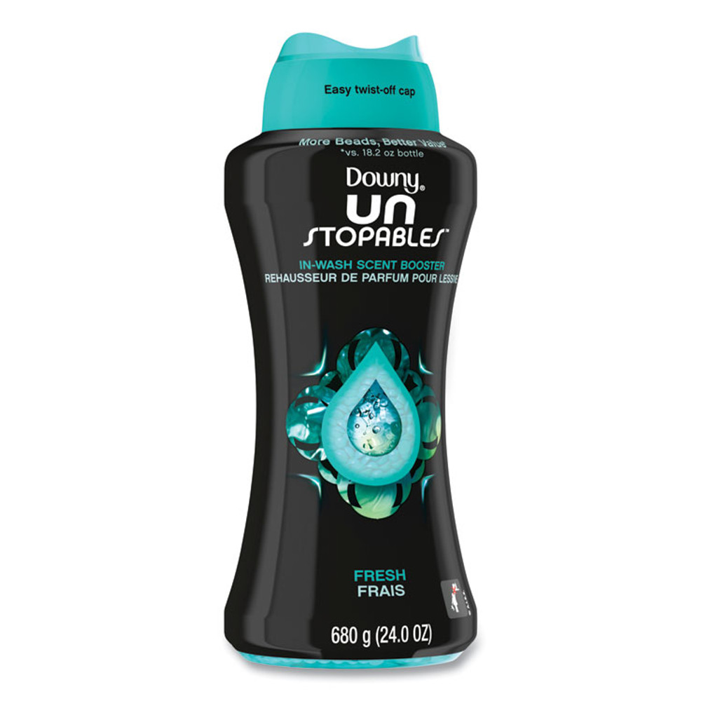 PROCTER & GAMBLE Downy® 08726 Unstopables In-Wash Scent Booster Beads, Fresh Scent, 24 oz Pour Bottle, 4/Carton