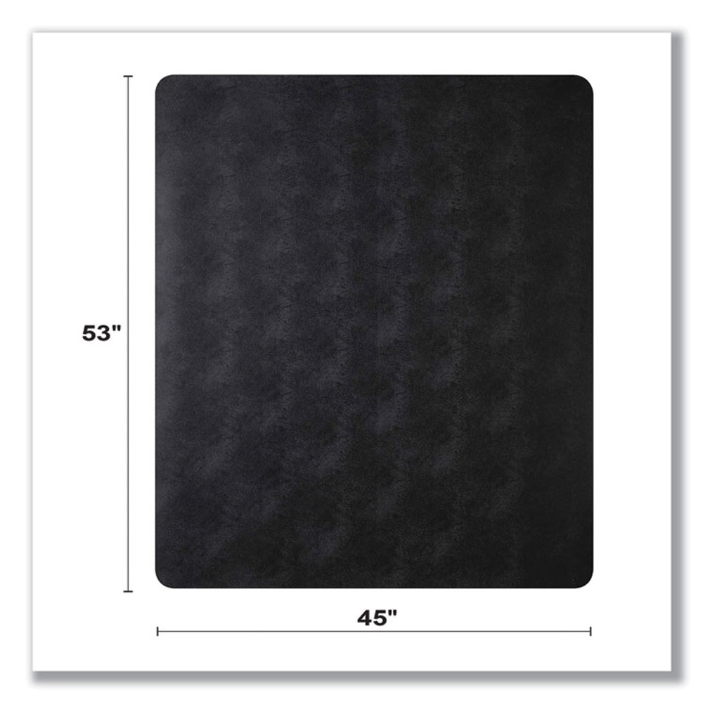 DEFLECTO CORPORATION CM11242BCOM EconoMat Carpet Chair Mat, Rectangular, 45 x 53, Black