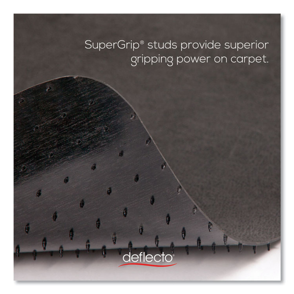 DEFLECTO CORPORATION CM11242BCOM EconoMat Carpet Chair Mat, Rectangular, 45 x 53, Black