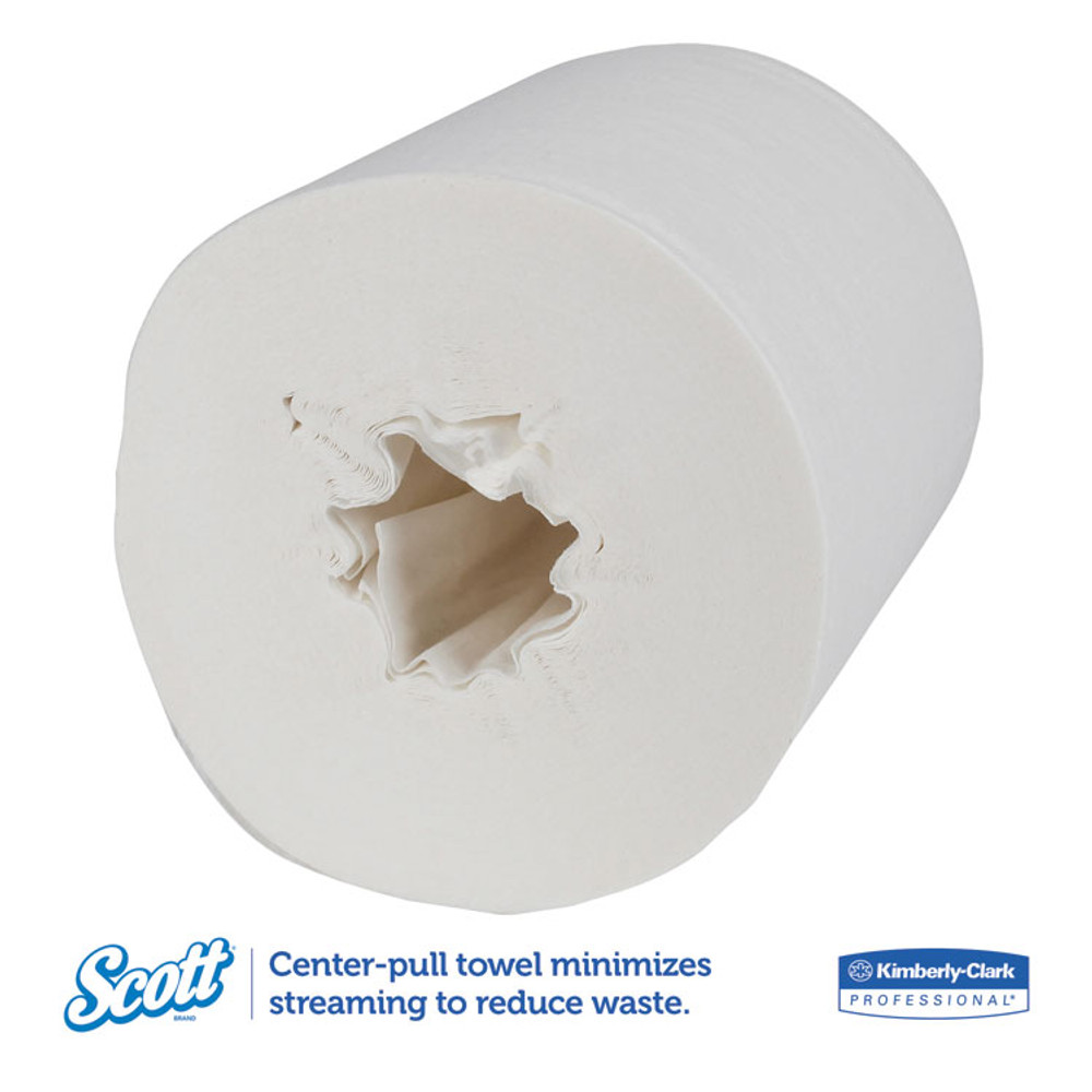 KIMBERLY-CLARK PROFESSIONAL Scott® 01010 Essential Center-Pull Towels, Absorbency Pockets, 2-Ply, 8 x 15, White, 500/Roll, 4 Rolls/Carton