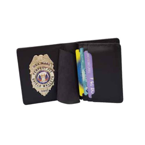 Perfect Fit 1019 Duty Leather Book Style Case w/ Double ID & CC Slots - 3.50''x4.13''