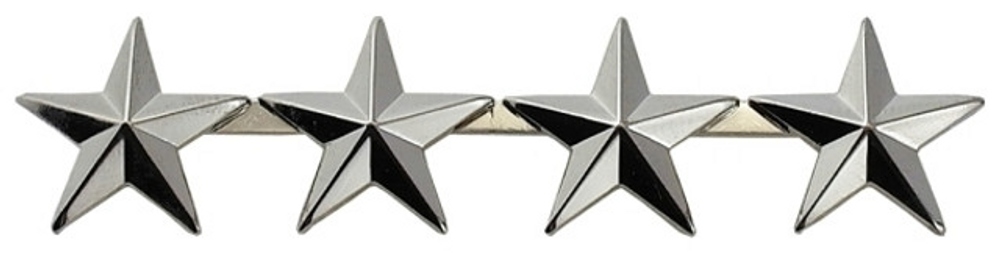 Hero's Pride 4488N 4 Star Pin 1/2'' High - Pair