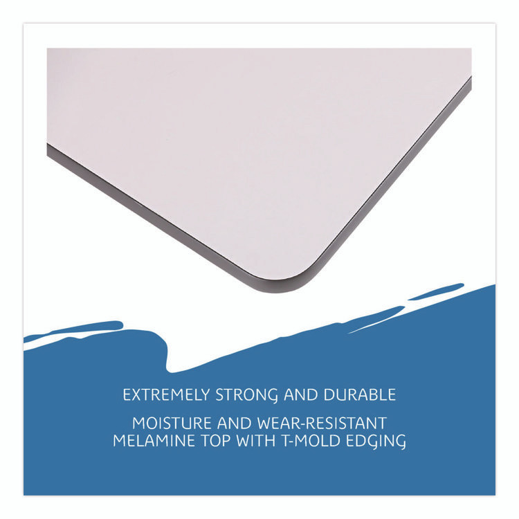 ICEBERG ENTERPRISES 65877 Maxx Legroom Wood Folding Table, Rectangular, 60" x 18" x 29.5", Gray/Charcoal