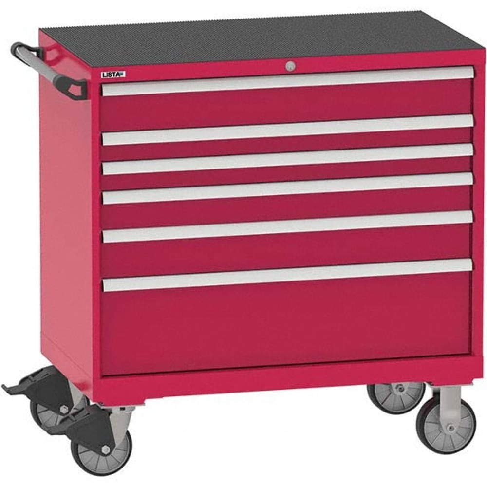 LISTA TSHS750-0621-M- Steel Tool Roller Cabinet: 6 Drawers