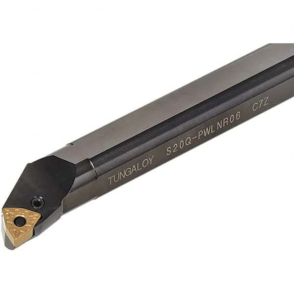 Tungaloy 6812010 Indexable Boring Bar: S20QPWLNR06, 25 mm Min Bore Dia, Right Hand Cut, 20 mm Shank Dia, 95 &deg; Lead Angle, Steel (Shank)