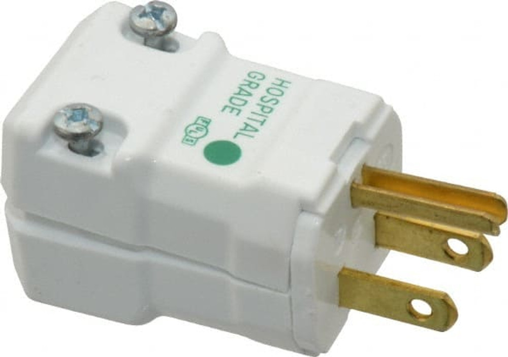 Hubbell Wiring Device-Kellems HBL8115V Straight Blade Plug: Hospital, 5-15P, 125VAC, White