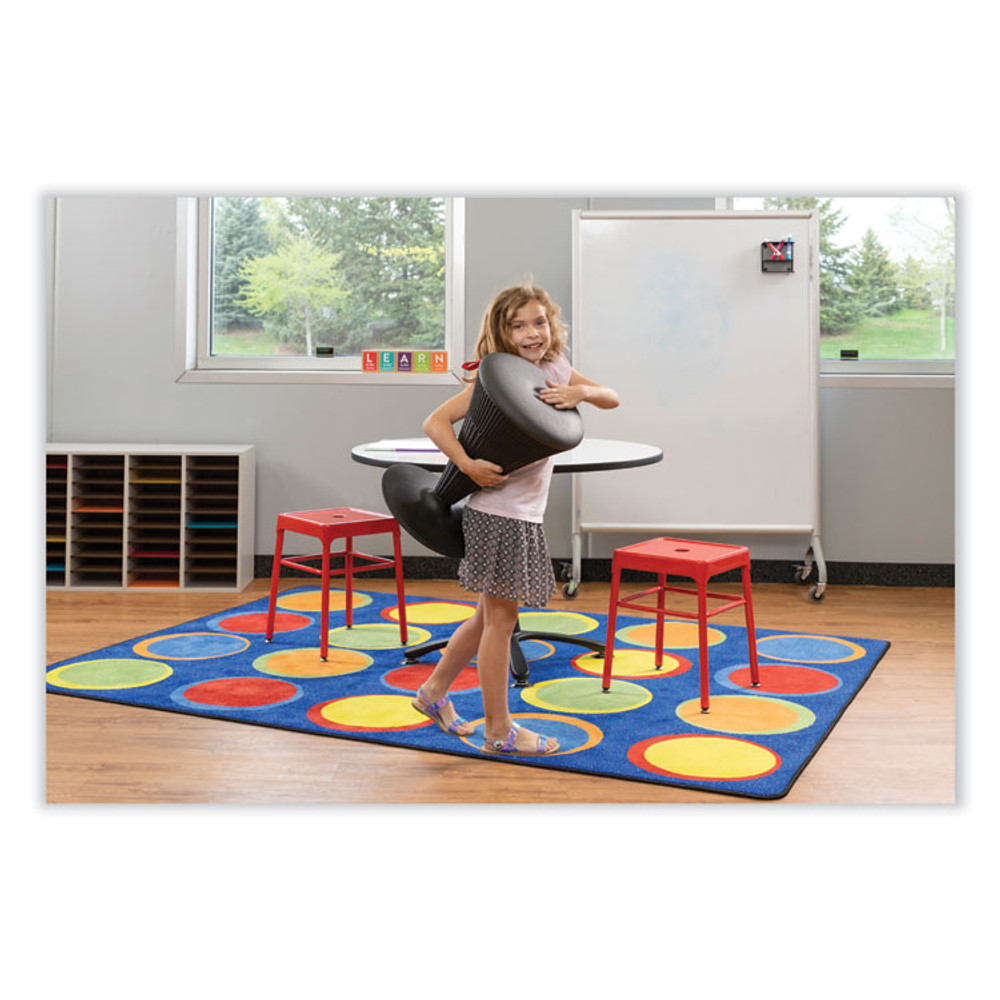 SAFCO PRODUCTS 6604RD Steel GuestBistro Stool, Backless, Supports Up to 250 lb, 18" Seat Height, Red Seat, Red Base