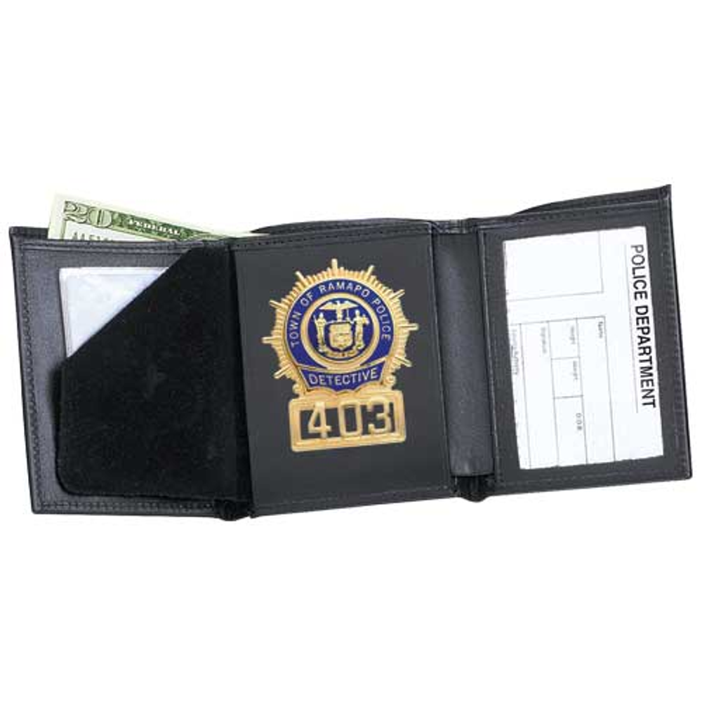 Strong Leather Company 79800-17082 Tri-Fold Badge Wallet - Dress