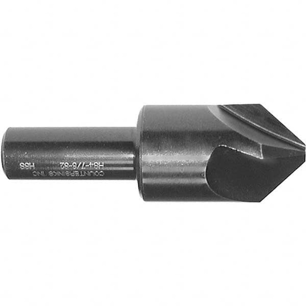 Melin Tool 18597 Countersink: 1/4" Head Dia, 100 ° Included Angle, 4 Flutes, High Speed Steel, Right Hand Cut