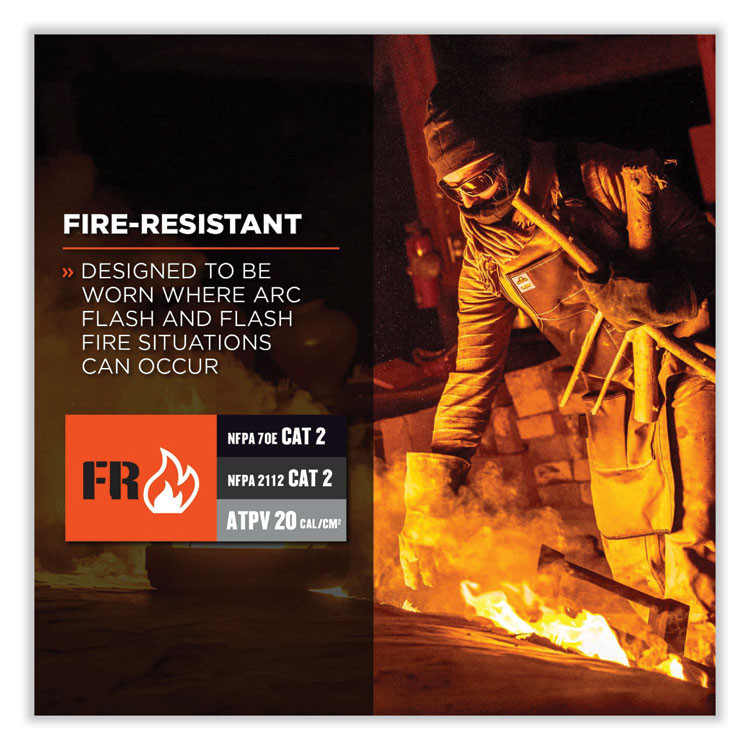 TENACIOUS HOLDINGS, INC. ergodyne® 16848 N-Ferno 6847 FR Dual Compliant Balaclava Face Mask, Polartec FR Power Grid Fleece, One Size Fits Most, Navy