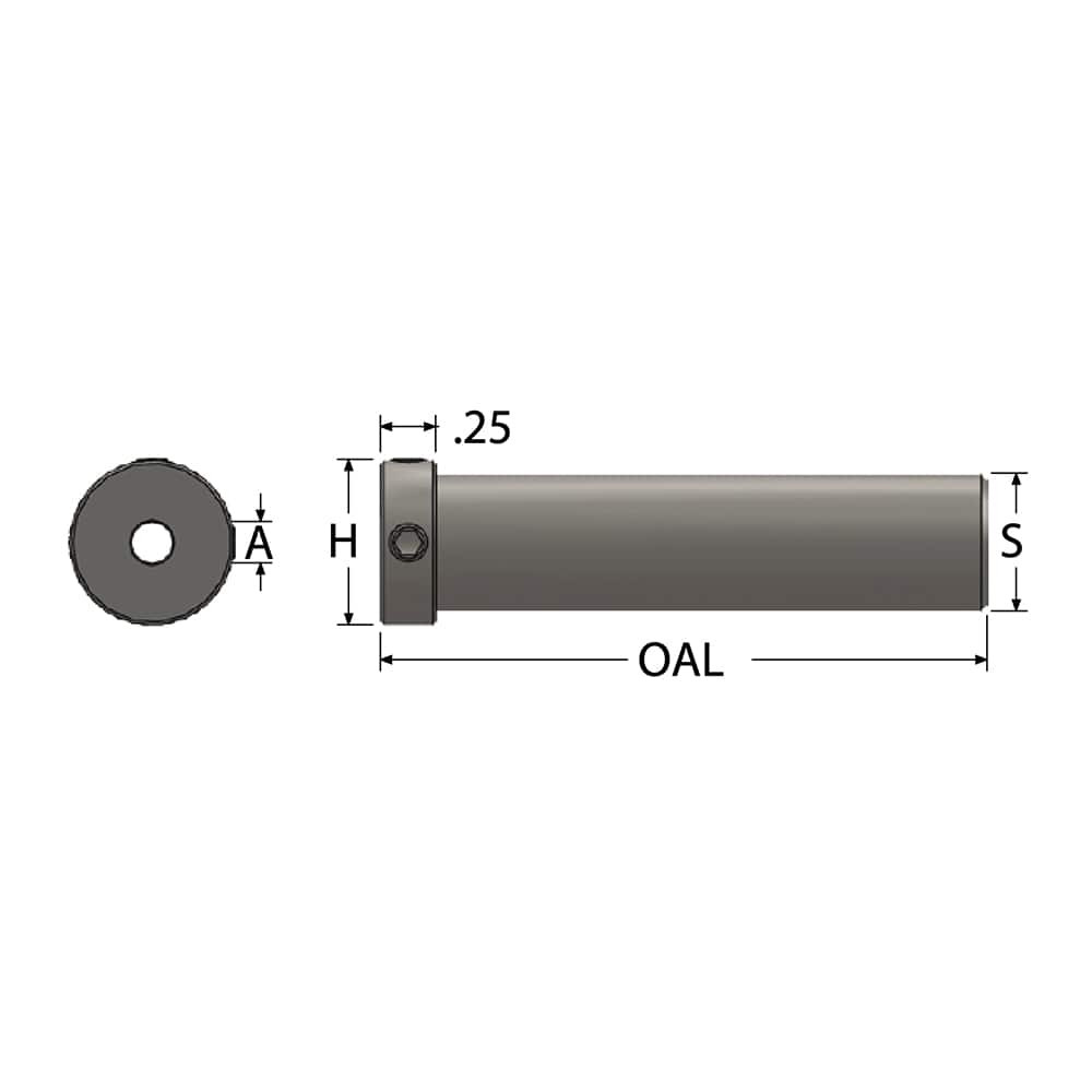 Scientific Cutting Tools DH75-1/4 1/4" ID x 3/4" OD Boring & Grooving Bar Holders