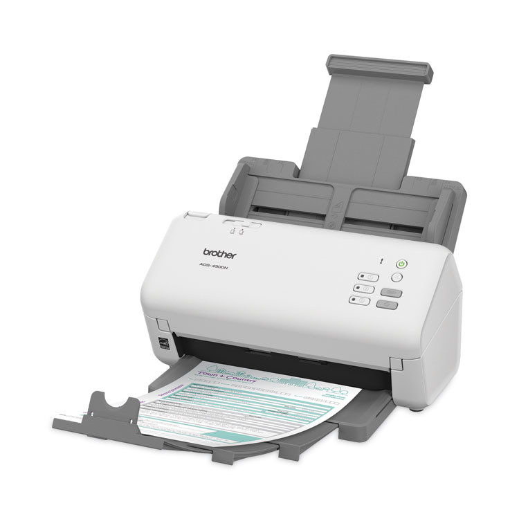 BROTHER INTL. CORP. ADS4300N ADS-4300N Professional Desktop Scanner, 600 dpi Optical Resolution, 80-Sheet Auto Document Feeder