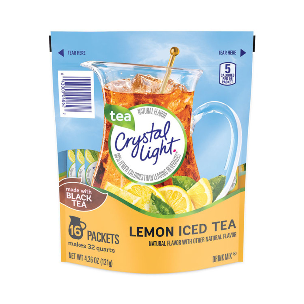 KRAFT FOODS, INC Crystal Light® 22000553 Flavored Drink Mix Pitcher Packs, Iced Tea, 0.14 oz Packets, 16 Packets/Pouch, 1 Pouch/Carton