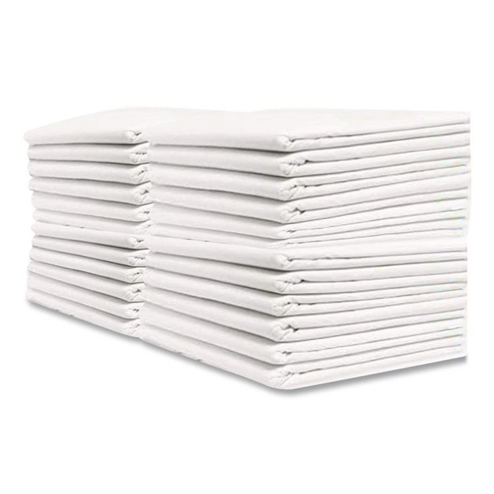 HOFFMASTER 210101 Tissue/Poly Tablecovers, 82" Diameter, White, 25/Carton