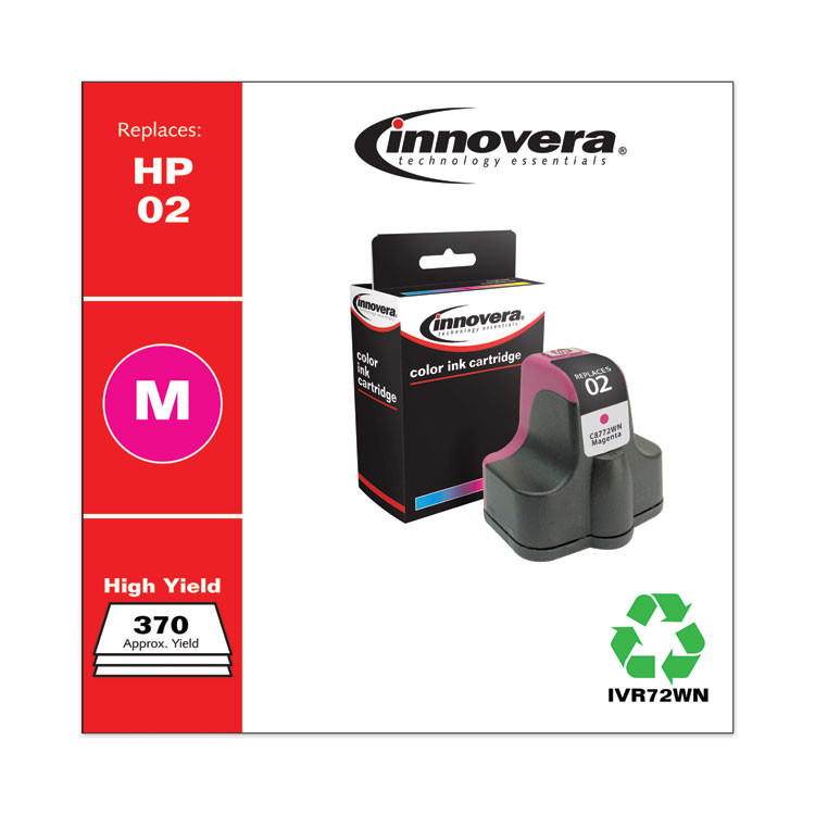 INNOVERA 72WN Remanufactured Magenta Ink, Replacement for 02 (C8772WN), 370 Page-Yield
