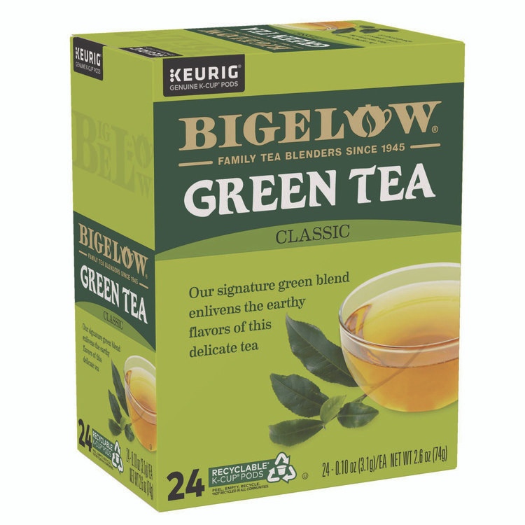 KEURIG DR PEPPER Bigelow® 6085CT Green Tea K-Cup Pack, 24/Box, 4 Box/Carton