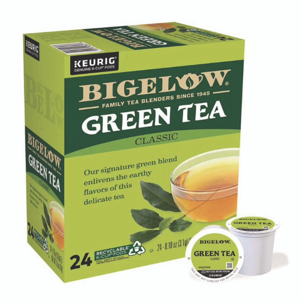 KEURIG DR PEPPER Bigelow® 6085CT Green Tea K-Cup Pack, 24/Box, 4 Box/Carton