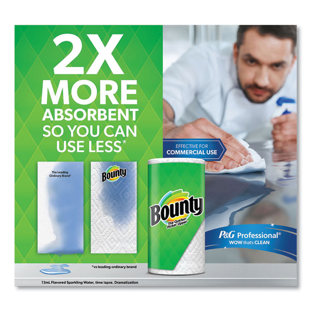 PROCTER & GAMBLE Bounty® 65544 Select-a-Size Kitchen Roll Paper Towels, 2-Ply, 5.9 x 11, White, 74 Sheets/Single Plus Roll, 8 Rolls/Carton