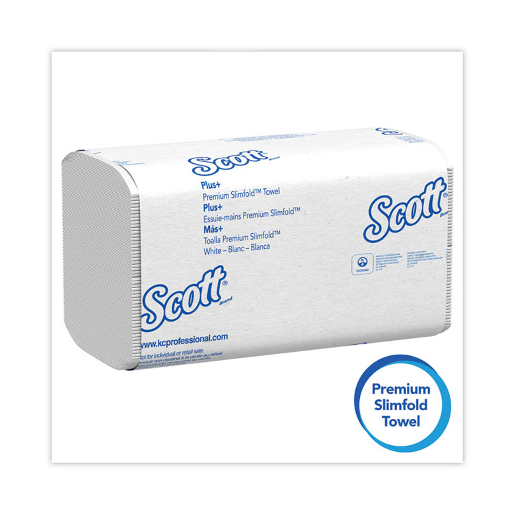 KIMBERLY-CLARK PROFESSIONAL Scott® 04442 Slimfold Towels, 1-Ply, 7.5 x 11.6, White, 90/Pack, 24 Packs/Carton