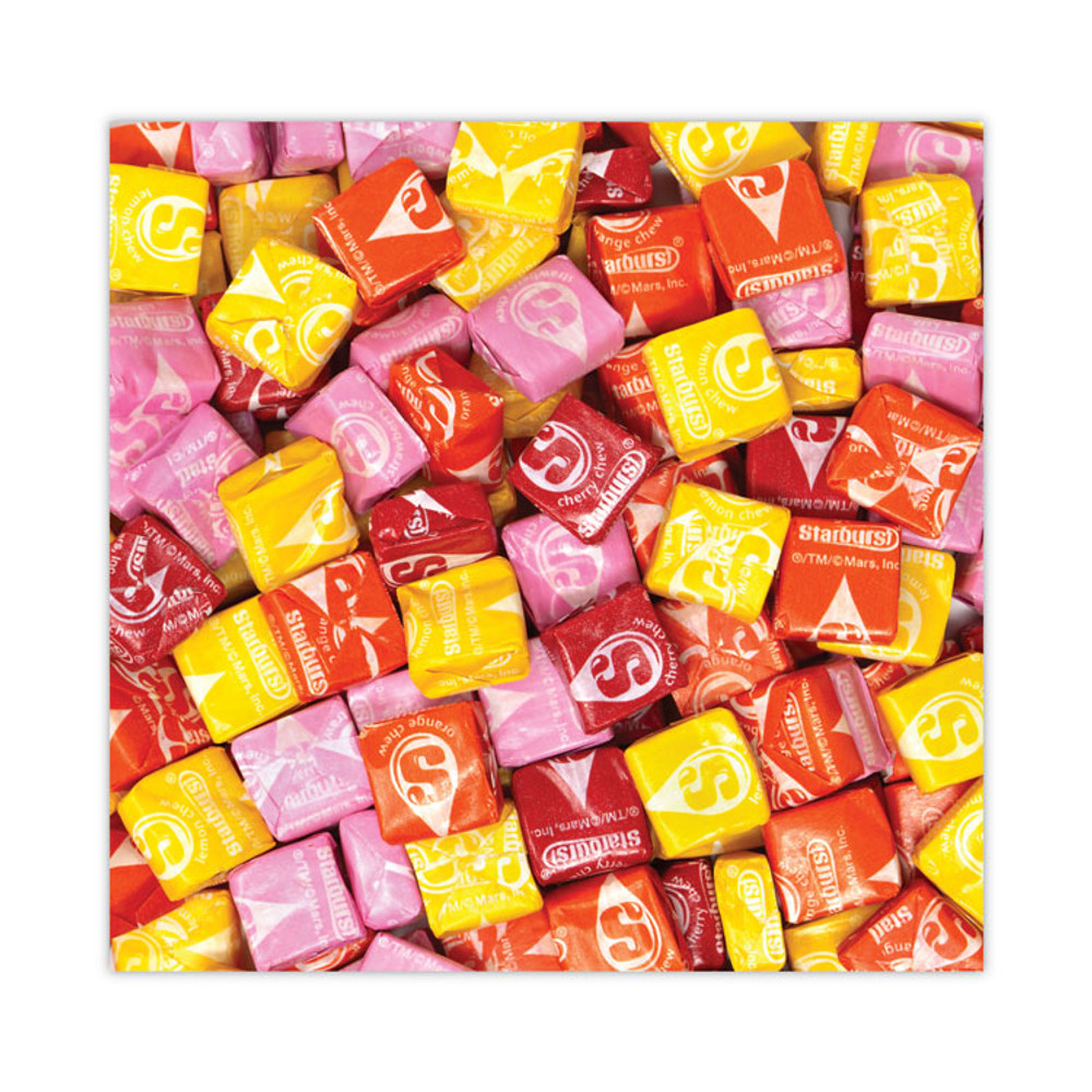 THE WRIGLEY COMPANY Starburst® 28086 Original Fruit Chews, Cherry; Lemon; Orange; Strawberry, 50 oz Bag