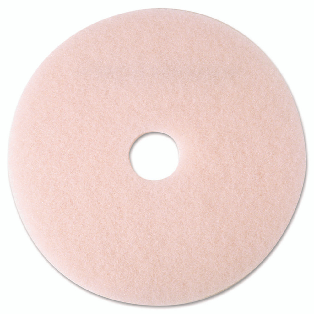 3M/COMMERCIAL TAPE DIV. 25857 Ultra High-Speed Eraser Floor Burnishing Pad 3600, 19" Diameter, Pink, 5/Carton