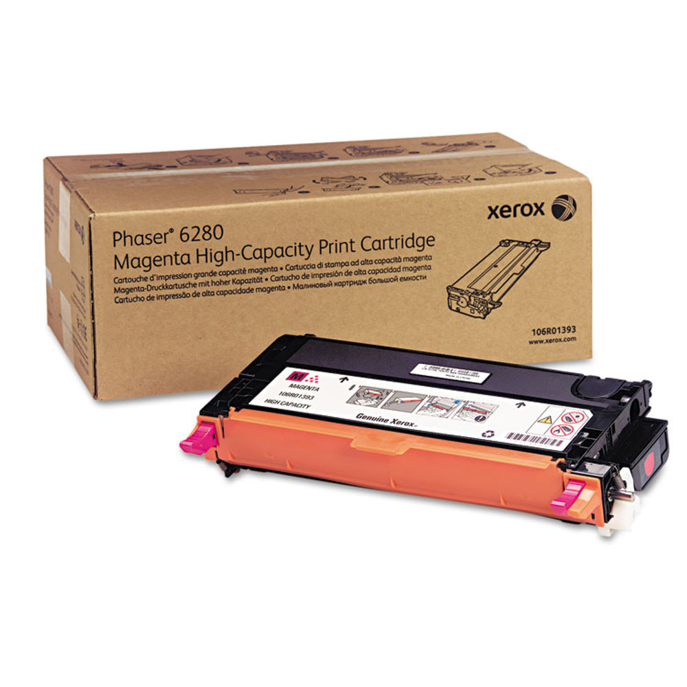 XEROX CORP. 106R01393 106R01393 High-Yield Toner, 5,900 Page-Yield, Magenta