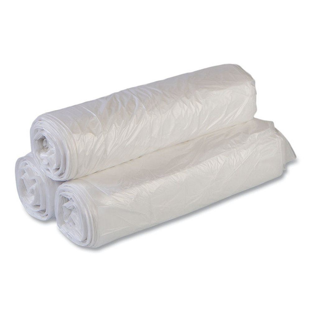 INTEGRATED BAGGING SYSTEMS Inteplast Group VALH3340N11 High-Density Commercial Can Liner Value Pack, 33 gal, 10 mic, 33" x 39", Clear, Interleaved Roll, 25 Bags/Roll, 20 Rolls/CT