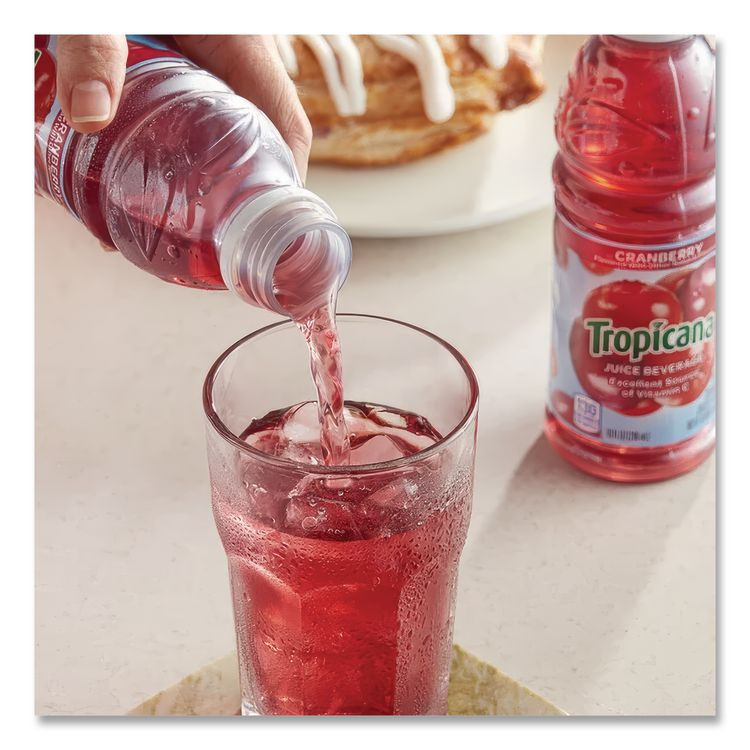 PEPSICO Tropicana® 00864 Juice Beverage, Cranberry, 15.2oz Bottle, 12/Carton