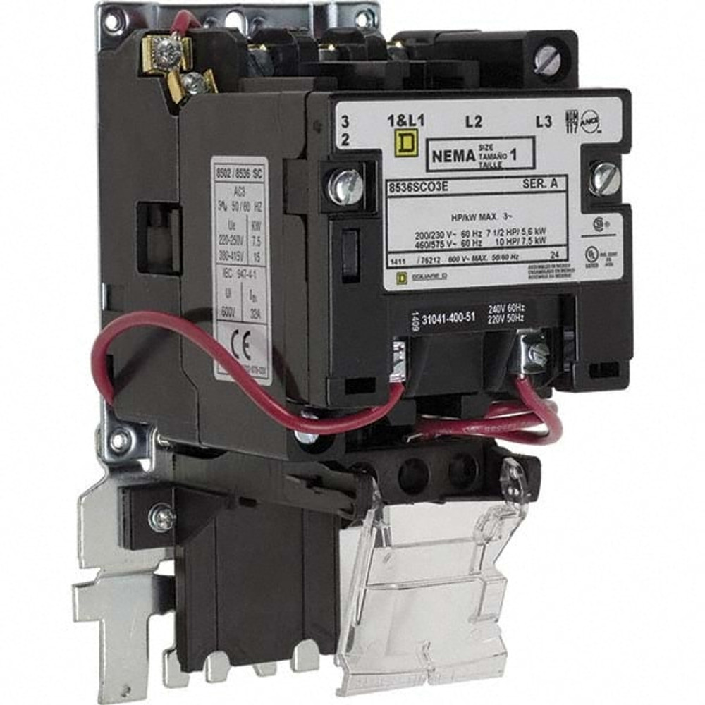 Square D 8536SBO2V06E 440 Coil VAC at 50 Hz, 480 Coil VAC at 60 Hz, 18 Amp, Nonreversible Open Enclosure NEMA Motor Starter