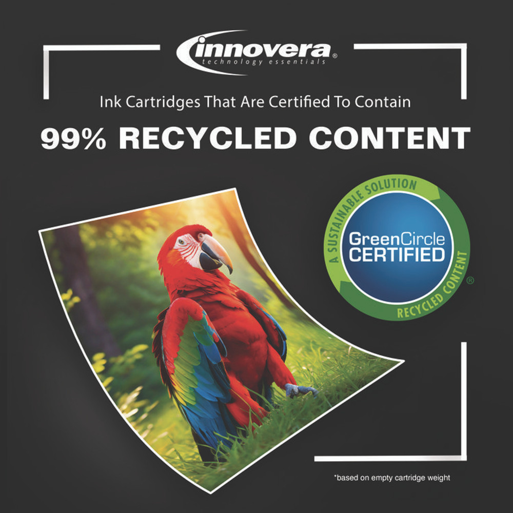 INNOVERA 63XLTRI Remanufactured Tri-Color High-Yield Ink, Replacement for 63XL (F6U63AN), 330 Page-Yield