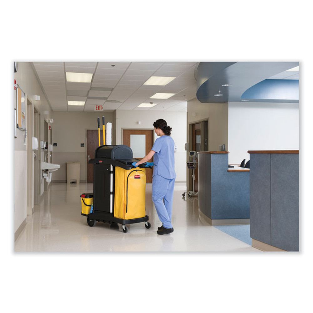RUBBERMAID COMMERCIAL PROD. 1966881 Vinyl Cleaning Cart Bag for Rubbermaid Commercial 9T76, 9T77 and 9T78, 34 gal, 17.5" x 10.5" x 33", Yellow