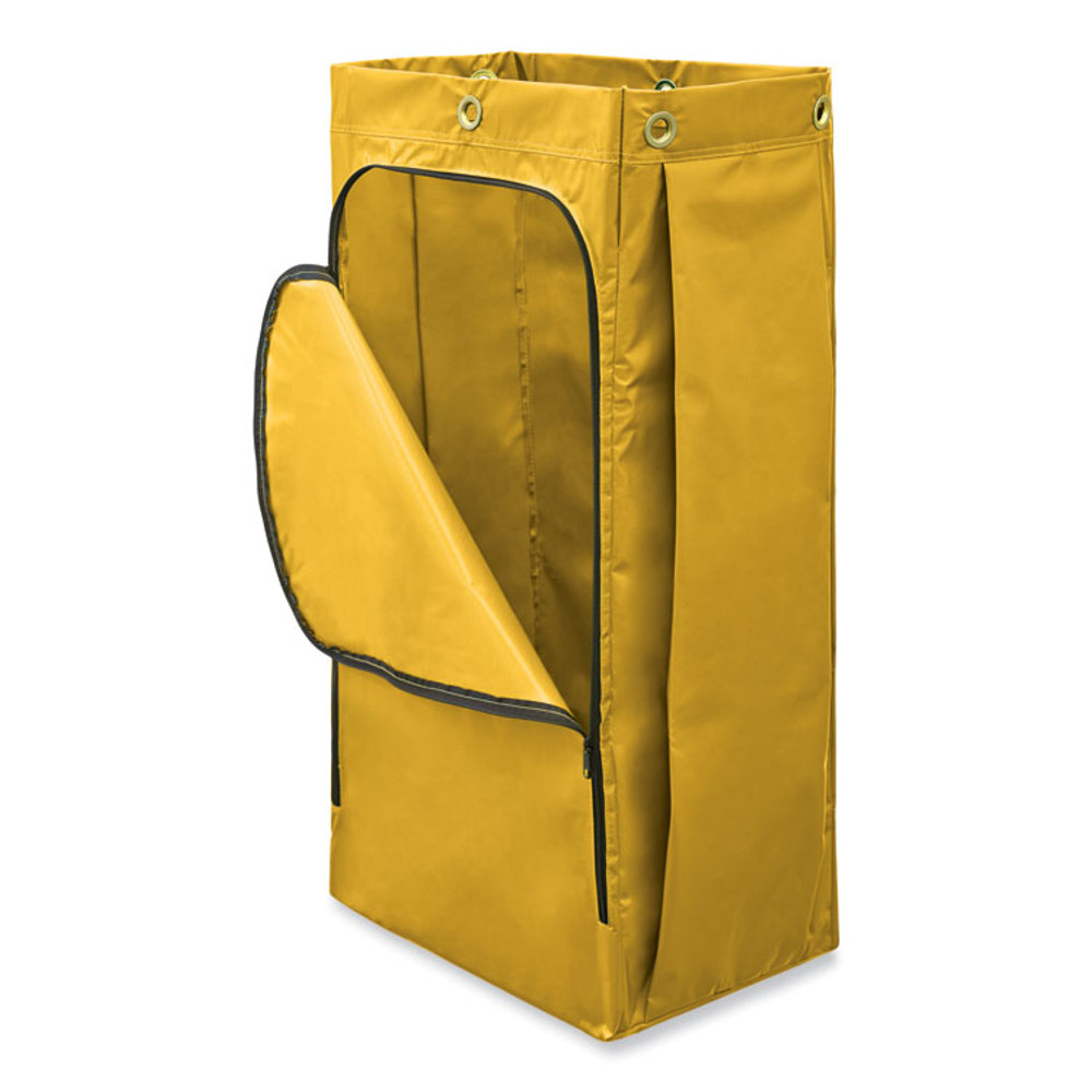 RUBBERMAID COMMERCIAL PROD. 1966881 Vinyl Cleaning Cart Bag for Rubbermaid Commercial 9T76, 9T77 and 9T78, 34 gal, 17.5" x 10.5" x 33", Yellow