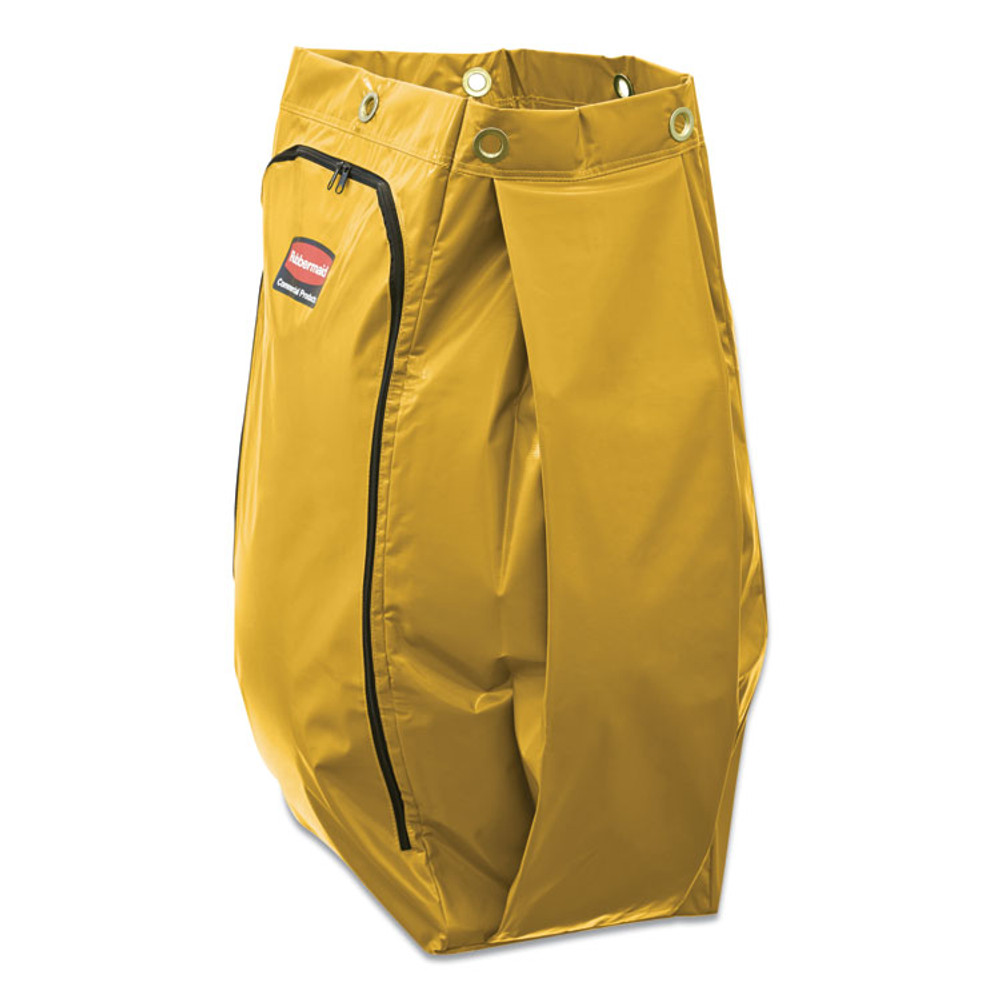 RUBBERMAID COMMERCIAL PROD. 1966881 Vinyl Cleaning Cart Bag for Rubbermaid Commercial 9T76, 9T77 and 9T78, 34 gal, 17.5" x 10.5" x 33", Yellow