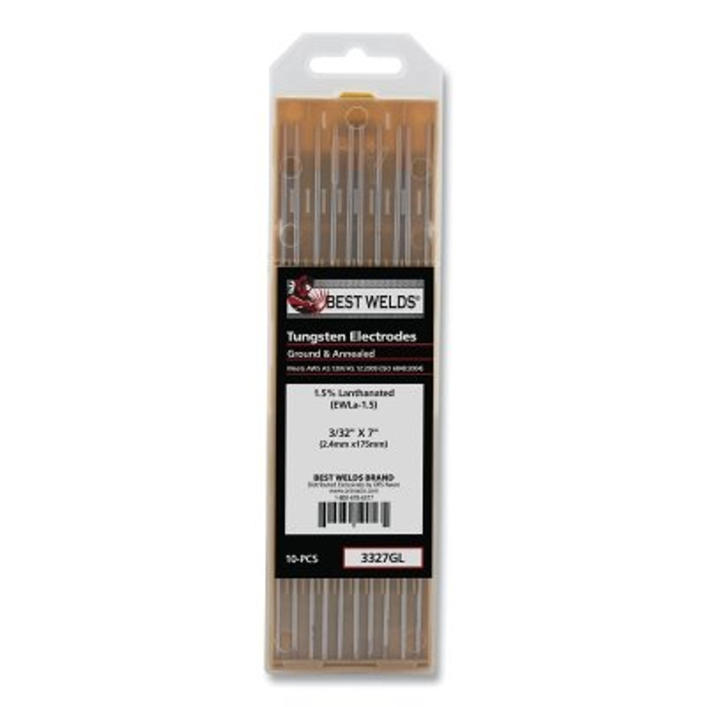 ORS Nasco Best Welds 3327GL 1.5%anthanated Tungsten Electrode, 3/32 in x  7 in, 10 PK